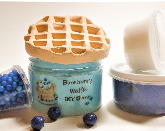 Blueberry Waffle DIY Slime, Homemade Slimes, Fun Slimes to Play With