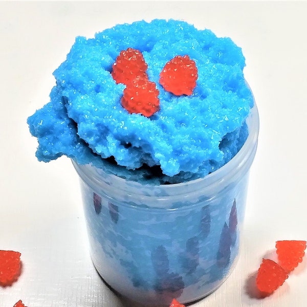 Blue raspberry slushee slime, Scented raspberry slime, Icee slime, Best slime flavors, Gifts for kids and friends, Party favor ideas