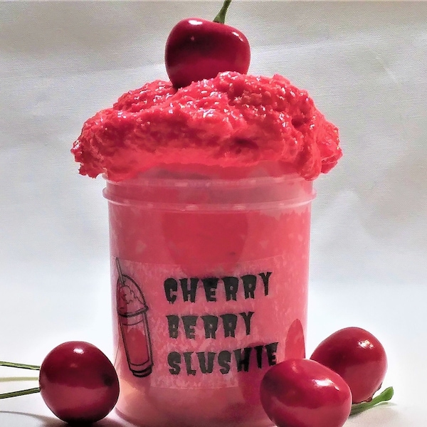 Cherry berry slushie slime, Scented cherry slime, Icee slime, Best slime flavors, Smoky Mountain Slimes, Party favor ideas