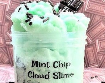 Mint chip cloud slime, Smoky Mountain Slimes, Fluffy cloud slime, Best slime shop, Unique slimes, Favorite slimes, Best selling slimes