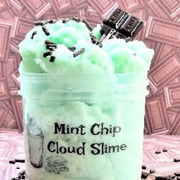 Mint chip cloud slime, Smoky Mountain Slimes, Fluffy cloud slime, Best slime shop, Unique slimes, Favorite slimes, Best selling slimes