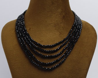 Multi Layer Kristallperlenkette – mehrstrangige Statement Mala für Hochzeiten, Partys und festliche Kleidung