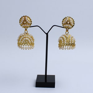 Gold Plated Jhumka Earrings,Indian Jewelry,BollywoodJewelry,WeddjngJewelry,Jhumki Earring,Traditional Earring,Bridal Jewelry,Indian Earrings