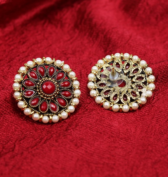 Big online kundan earrings