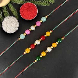 Rakhi for Brother, Designer Rakhi, Indian Rakhi Pack of 3, Rakhi for Bhaiya Bhabhi Kids Sister, Rakhi Gift, Handmade Raksha Bandhan Rakhi