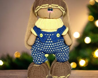OUTFIT - KNITTING and Crochet pattern «Michael» for cat, bear or bunny. Amigurumi pattern clothes set. Only Clothes set PDF + Videos