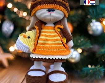 Crochet pattern OUTFIT and a chick. Amigurumi Easter Clothes set and a chick for bunny, bear,cat. Only Outfit Tutorial. Read the description