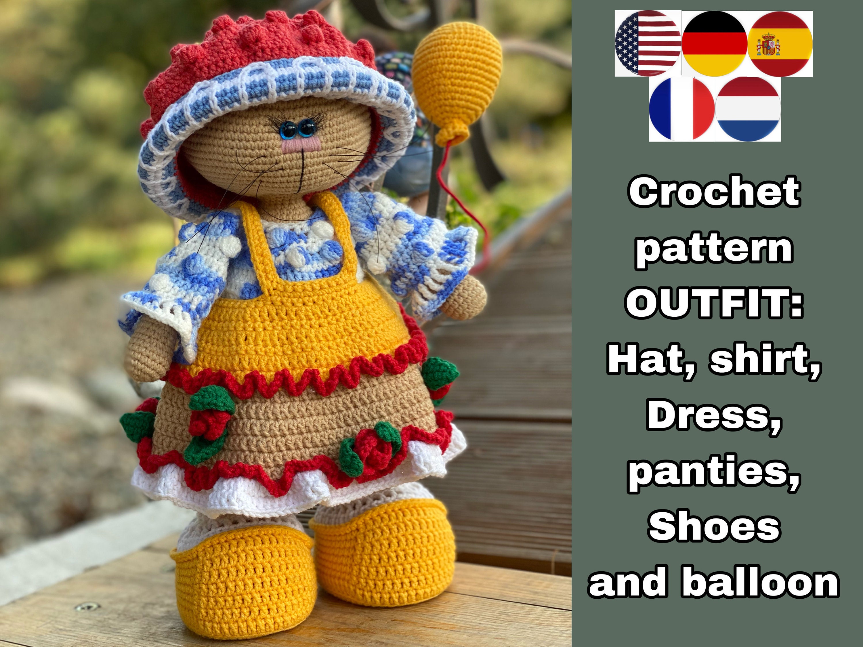 Buy Amigurumi Crochet Pattern Doll Clothes “holiday