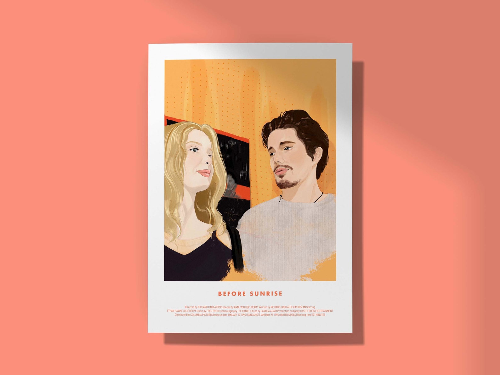 Before Sunrise Movie Poster Film Print Original Wall Art Etsy