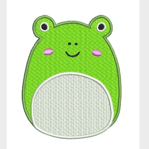 Squishmallow frog digital embroidery design