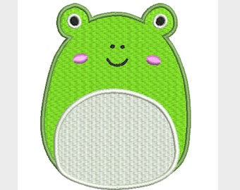 Squishmallow frog digital embroidery design