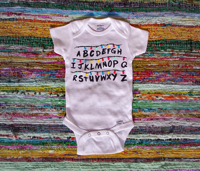 stranger things baby onesie