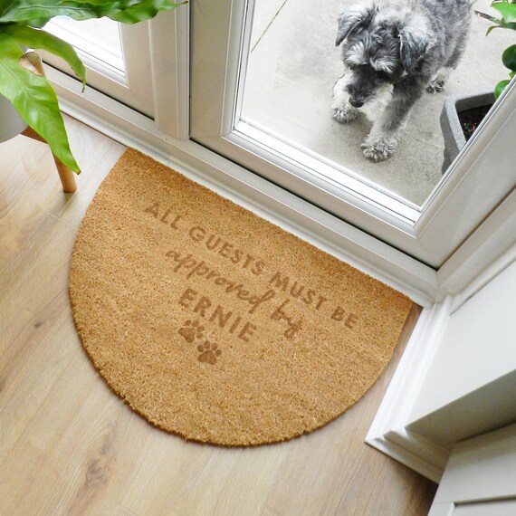 Personalised Approved by the Dog Doormat Customised Pet Door Mat Gifts for Pet Lovers New Pet Gift Ideas Indoor Non slip Coir Mat