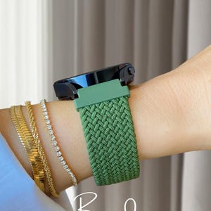 Braided Solo Loop Watch Band for Galaxy Watch 7 Ultra, Stretch Nylon Strap for 47mm, Gift For Her
