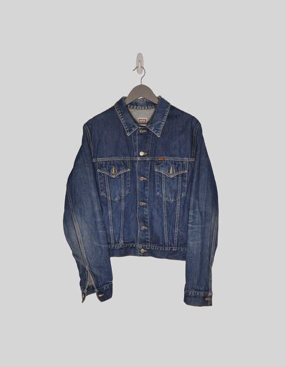 dark blue jean jacket