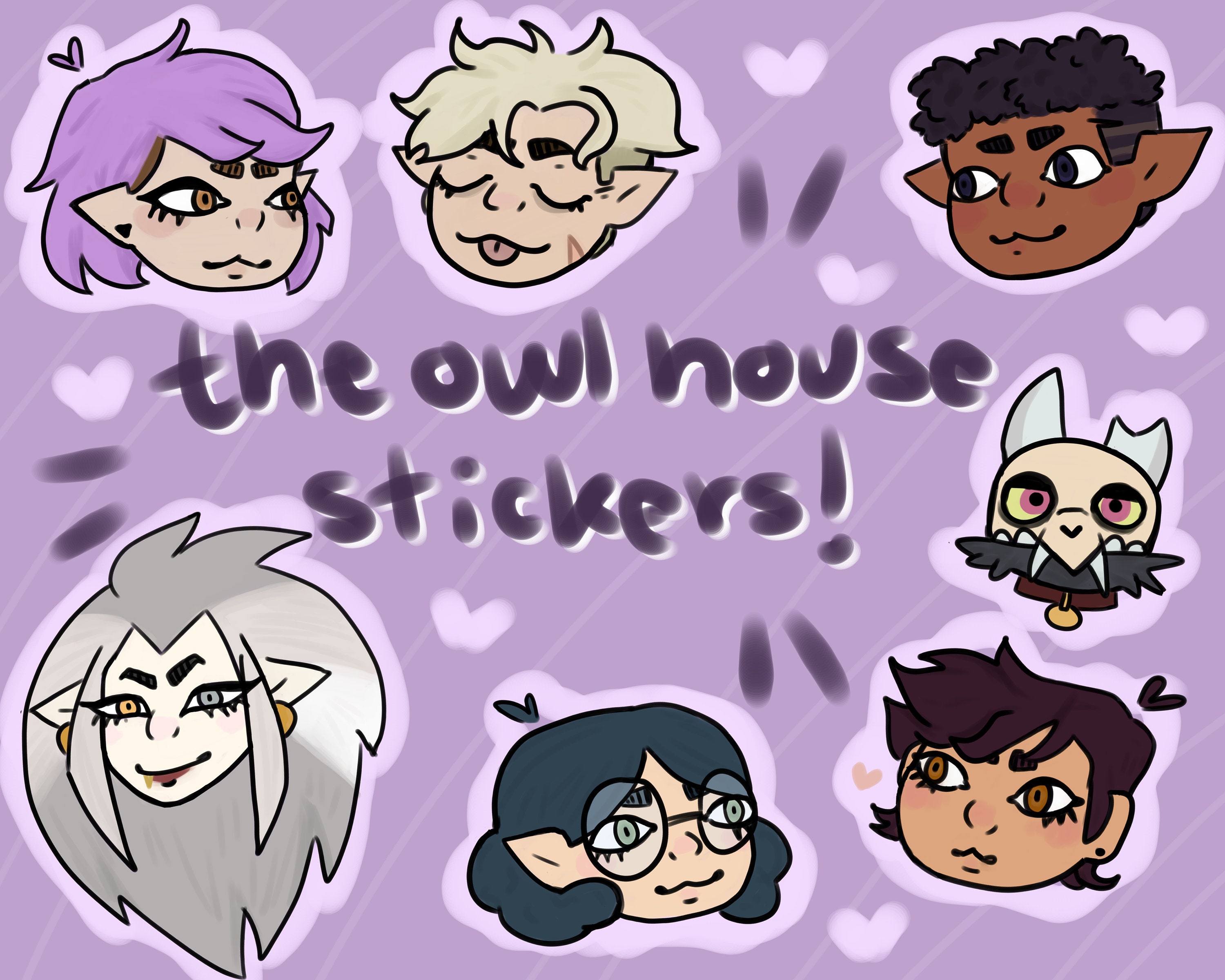 Owl House Cute Sticker Pack / Amity and Luz Stickers / Eda and Etsy