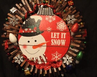 Clothespin Wreath Etsy