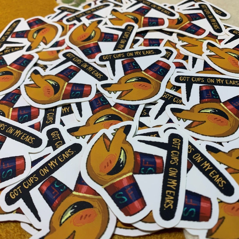 Gregg Cup Ears Sticker Night in the Woods Etsy