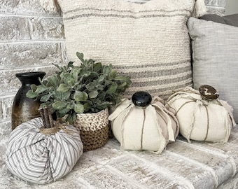Vintage Doorknob Fabric Pumpkin