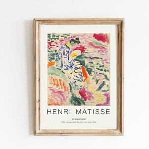 Matisse pinturas, decoración pared, Henri Matisse arte pared, Matisse poster, Matisse mujer, decoración pared media centuria, poster mostaza imagen 2