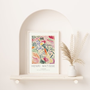 Matisse pinturas, decoración pared, Henri Matisse arte pared, Matisse poster, Matisse mujer, decoración pared media centuria, poster mostaza