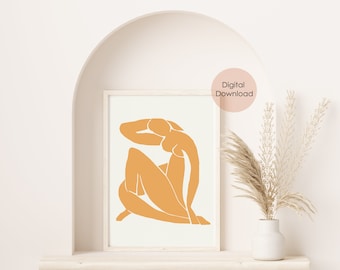 Matisse print download, Henri Matisse digital abstract woman printable poster