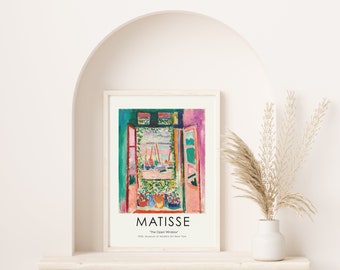 Henri Matisse art Exhibition Poster, Matisse Art Print, Matisse the cut outs, Matisse paintings, Mid century modern art print