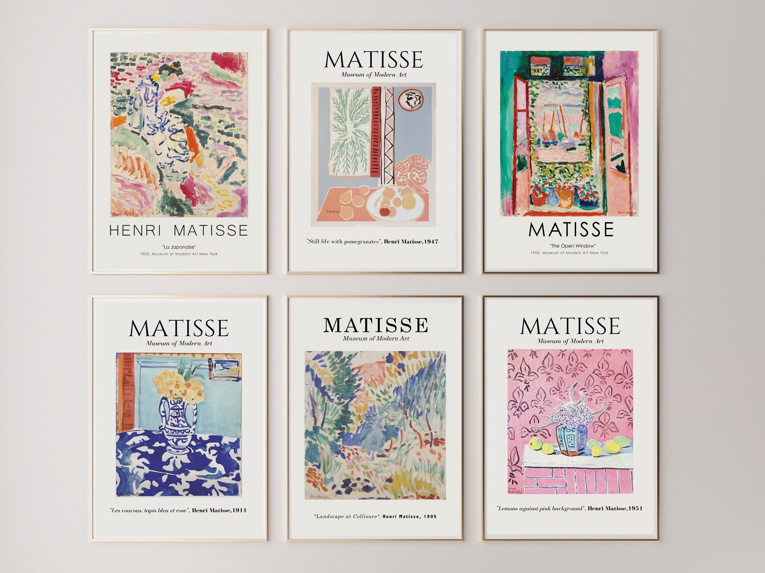 MATISSE litgraphies EAUX FORTESギャラリーポスター MATISSE L'ATELIER ROUGE – Poster Museum