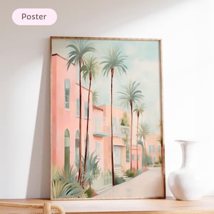 Los Angeles Vintage Reiseplakat, Los Angeles Wandkunst, LA California Kunstdruck, Los Angeles Skyline, Los Angeles Print, Los Angeles Geschenke
