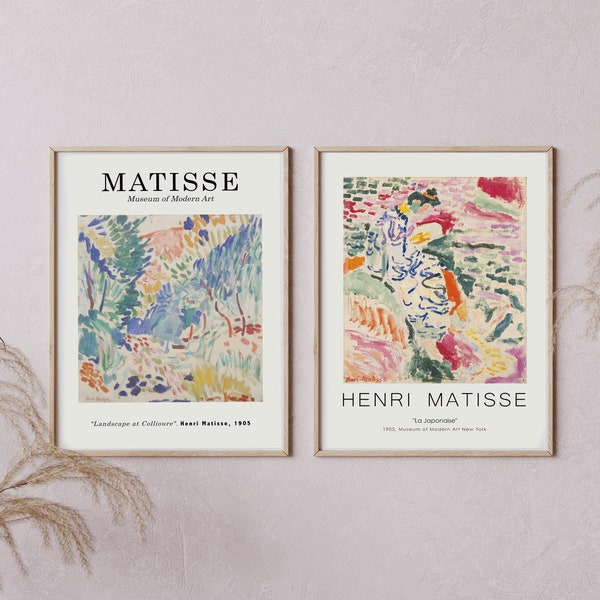 Wall art, art prints, framed wall art, wall art prints, Henri Matisse, set of 2 prints, matisse print set of 2, art prints set of 2, Matisse