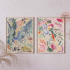 Téléchargement d&#39;impressions d&#39;art, ensemble d&#39;art mural imprimable de 2, téléchargement d&#39;impression d&#39;art, téléchargement d&#39;impression matisse, ensemble d&#39;impression matisse de 2, ensemble d&#39;impressions d&#39;art de 2
