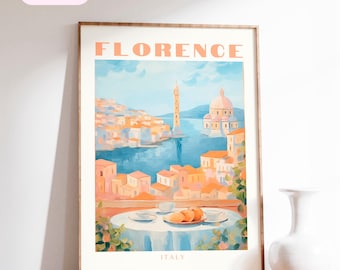 Florence Italy Travel Poster, Florence Travel Art Print, Italy Travel Poster Art, Florence Italy print
