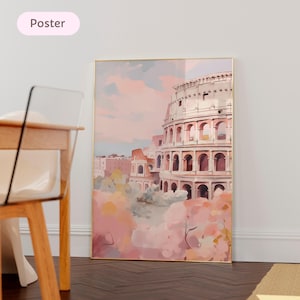 Rome Italy Art Print, Rome Colosseum Print, Rome Watercolor Painting, Rome Travel Gift, Rome Travel Poster, Anniversary, Housewarming Gift