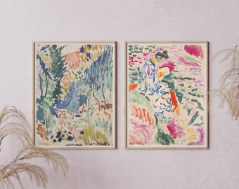 Matisse print set of 2, Henri Matisse art Poster Painting [High Quality]