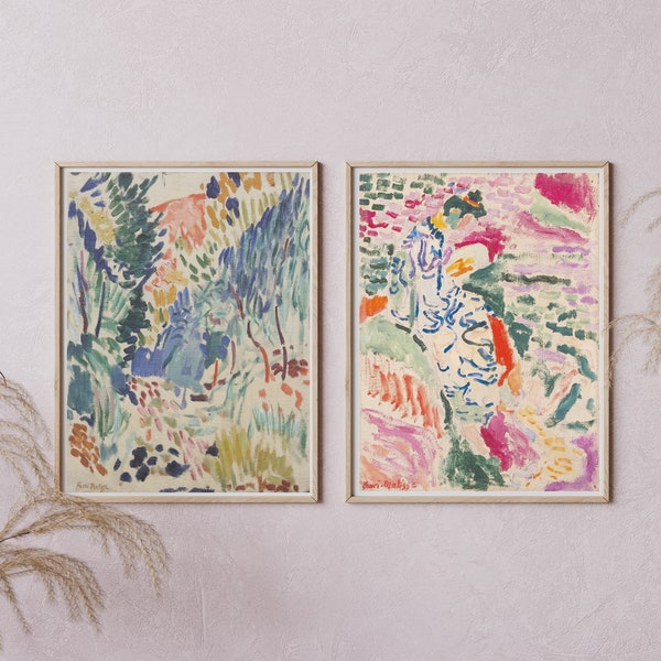 Matisse print set of 2, Henri Matisse art Poster Painting [Haute Qualité]