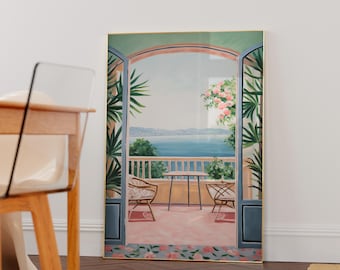 Ventana abierta inspirada en la impresión de Henri Matisse, impresión inspirada en Matisse, Open window Matisse