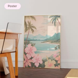 Honolulu Waikiki Surf Art, Hawaii Travel Poster, USA Wall Decor, Beach House decor, Birthday Housewarming Gifts