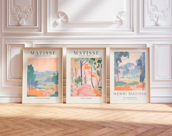 Matisse Print Set of 3, Matisse Wall Art, Mid Century Wall Art, Matisse framed print, Gallery Wall Art Set