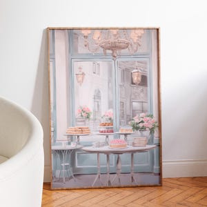 French Bakery Kitchen Decor, Paris Patisserie Wall Art, Chic Café Poster, Macaron Pastry Print, Paris Street Scene Artwork