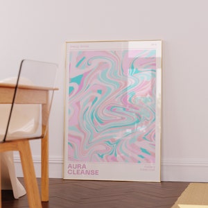 Aura Poster, Retro Gradient Poster, Grainy Gradient, Affirmation Poster, Retro Aura Gradient, Aesthetic Room Decor, Psychedelic Home Decor