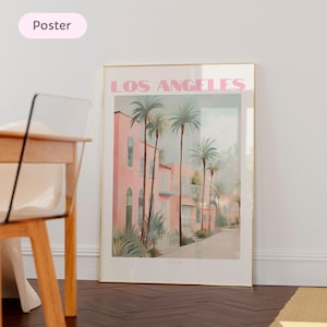 Los Angeles Wall Art, Los Angeles vintage travel poster, LA California Art Print, Los Angeles Skyline, Los Angeles Print, Los Angeles gifts