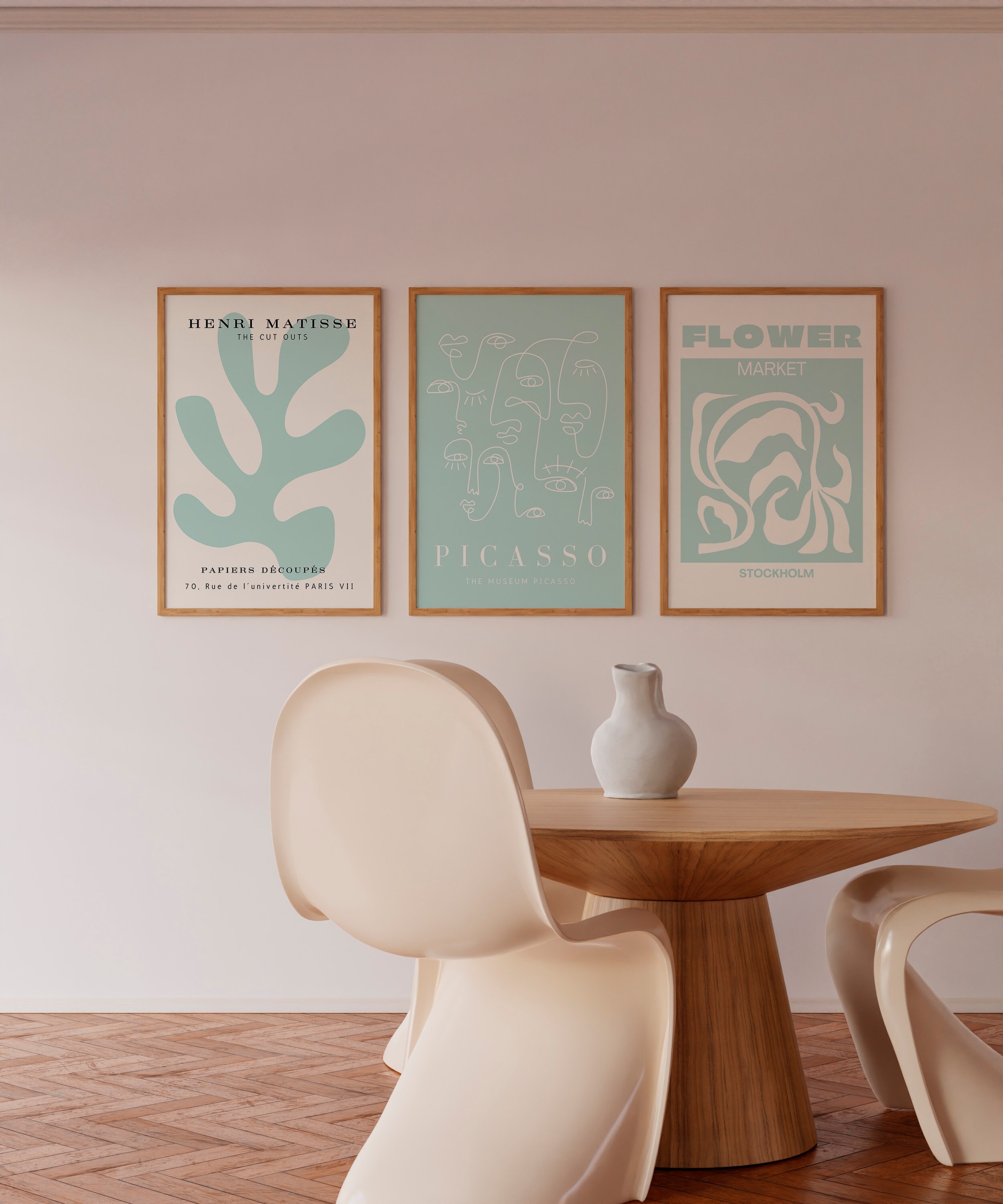 DWJOJ LJQIA Henri Matisse Stampe e Dipinti su Tela Fiori Bianchi Vaso Poster Matisse Arte della Parete Immagini Moderne da Parete per Soggiorno Decorazioni per La Casa 20x30 cmx1 Senza Cornice