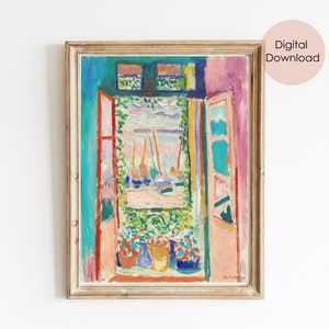 Matisse Print, Henri Matisse art Exhibition Printable Poster, Matisse Open window, Matisse painting digital download