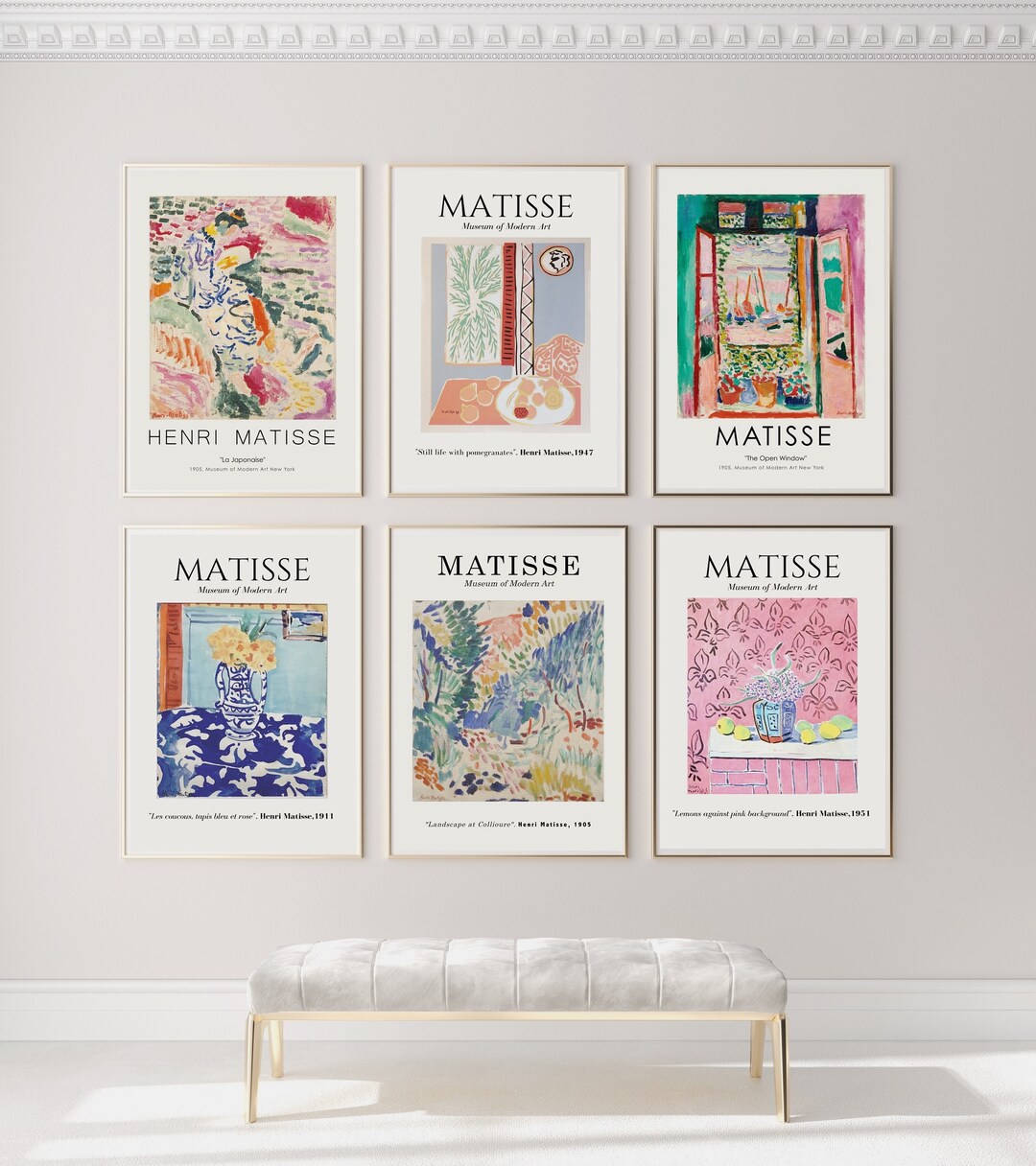 Colorful Abstract Matisse Poster Mid Century Modern Wall Art the Tobogan  1943 Exhibition Poster PRINTED on Premium Paper 