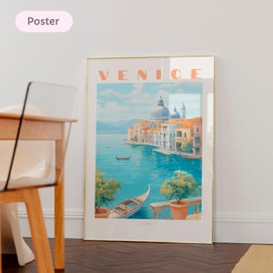 Stampa di Venezia, poster di viaggio di Venezia, stampa artistica da parete di Venezia, poster di viaggio di Venezia, stampa di Venezia, arte murale dell&#39;Italia, stampa dell&#39;Italia