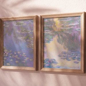 Claude Monet water lilies download art print, Monet Poster, Monet Paintings, Farmhouse Decor, Modern Home Decor