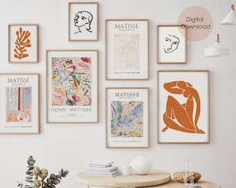Matisse print Set of 8 digital prints, Henri Matisse poster download set