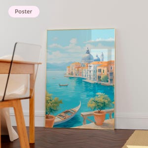 Stampa di Venezia, poster di viaggio di Venezia, stampa artistica da parete di Venezia, poster di viaggio di Venezia, stampa di Venezia, arte murale dell&#39;Italia, stampa dell&#39;Italia