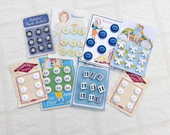 Vintage Buttons | Mid Century Buttons | Unused Carded Buttons | Buckles Buttons Bows |