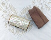 Vintage Cigarette Case Mother Of Pearl Case Ronson Cigarette Case Ladies Cigarette Case Lipstick Case Cigarette Case and Pouch